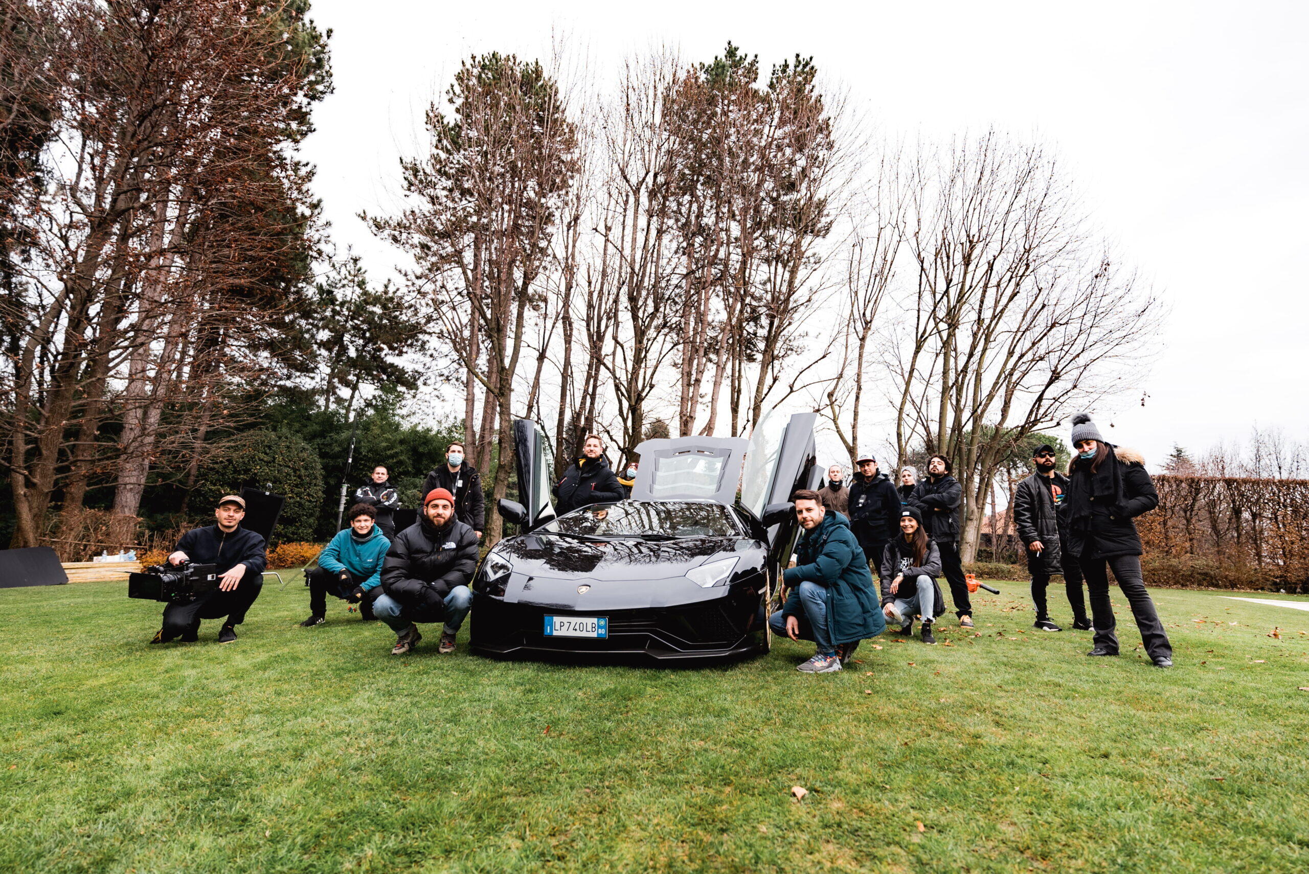 Lamborghini behind the scene black frame