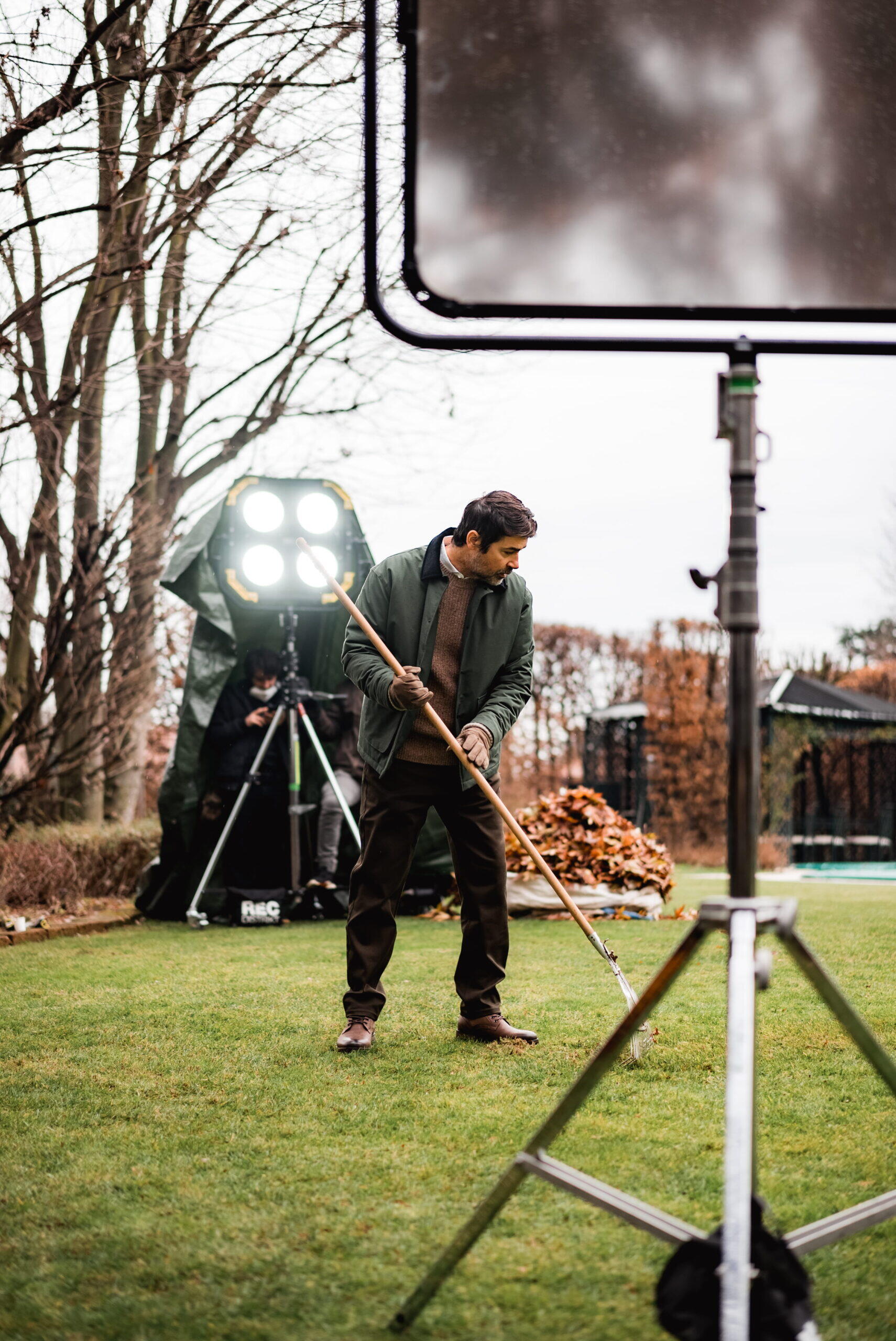 Lamborghini behind the scene black frame